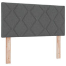 Box spring seng med hovedgærde Mørkegrå 200 x 100 cm Stof