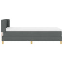 Box spring seng med hovedgærde Mørkegrå 200 x 100 cm Stof