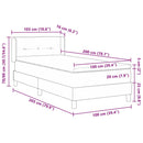 Box spring seng med hovedgærde Mørkegrå 200 x 100 cm Stof