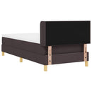 Box spring seng med hovedgærde Mørk Brun 200 x 100 cm Stof