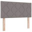 Box spring seng med hovedgærde Gråbrun 200 x 100 cm Stof