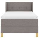 Box spring seng med hovedgærde Gråbrun 200 x 100 cm Stof