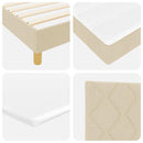 Box spring seng med hovedgærde Creme 200 x 100 cm Stof