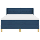 Box spring seng med hovedgærde Blå 190 x 140 cm Stof