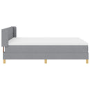 Box spring seng med hovedgærde Lysegrå 200 x 140 cm Stof