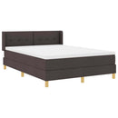 Box spring seng med hovedgærde Mørk Brun 200 x 140 cm Stof