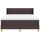Box spring seng med hovedgærde Mørk Brun 200 x 140 cm Stof