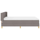 Box spring seng med hovedgærde Gråbrun 200 x 140 cm Stof