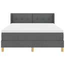 Box spring seng med hovedgærde Mørkegrå 200 x 160 cm Stof