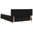 Box spring seng med hovedgærde Sort 200 x 160 cm Stof