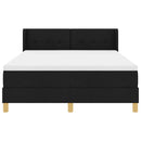 Box spring seng med hovedgærde Sort 200 x 160 cm Stof