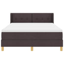 Box spring seng med hovedgærde Mørk Brun 200 x 160 cm Stof