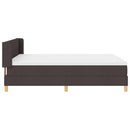 Box spring seng med hovedgærde Mørk Brun 200 x 160 cm Stof