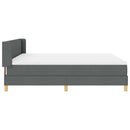 Box spring seng med hovedgærde Mørkegrå 200 x 180 cm Stof
