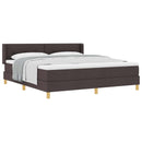 Box spring seng med hovedgærde Mørk Brun 200 x 180 cm Stof