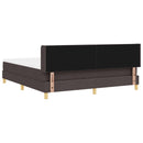 Box spring seng med hovedgærde Mørk Brun 200 x 180 cm Stof