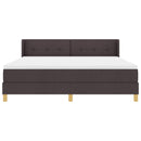 Box spring seng med hovedgærde Mørk Brun 200 x 180 cm Stof