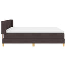 Box spring seng med hovedgærde Mørk Brun 200 x 180 cm Stof