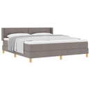 Box spring seng med hovedgærde Gråbrun 200 x 180 cm Stof