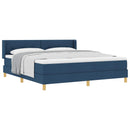 Box spring seng med hovedgærde Blå 200 x 180 cm Stof