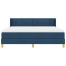 Box spring seng med hovedgærde Blå 200 x 180 cm Stof
