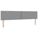 Box spring seng med hovedgærde Lysegrå 200 x 200 cm Stof