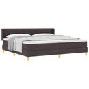 Box spring seng med hovedgærde Mørk Brun 200 x 200 cm Stof