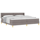 Box spring seng med pude Gråbrun 200 x 200 cm Stof