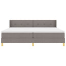 Box spring seng med pude Gråbrun 200 x 200 cm Stof