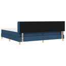 Box spring seng med hovedgærde Blå 200 x 200 cm Stof