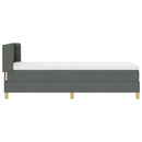 Box spring seng med pude Mørkegrå 200 x 80 cm Stof