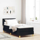 Box spring seng med hovedgærde Sort 200 x 80 cm Stof