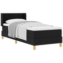 Box spring seng med hovedgærde Sort 200 x 80 cm Stof