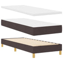 Box spring seng med hovedgærde Mørk Brun 200 x 80 cm Stof
