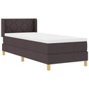Box spring seng med hovedgærde Mørk Brun 200 x 80 cm Stof