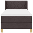 Box spring seng med hovedgærde Mørk Brun 200 x 80 cm Stof