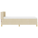Box spring seng med hovedgærde Creme 200 x 80 cm Stof