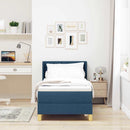 Box spring seng med hovedgærde Blå 200 x 80 cm Stof