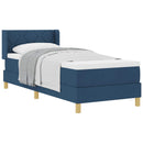 Box spring seng med hovedgærde Blå 200 x 80 cm Stof