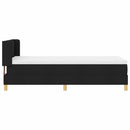 Box spring seng med hovedgærde Sort 190 x 90 cm Stof