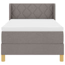 Box spring seng med hovedgærde Gråbrun 190 x 90 cm Stof