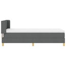 Box spring seng med hovedgærde Mørkegrå 200 x 90 cm Stof