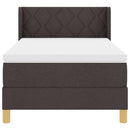 Box spring seng med hovedgærde Mørk Brun 200 x 90 cm Stof