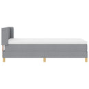 Box spring seng med hovedgærde Lysegrå 200 x 100 cm Stof
