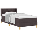 Box spring seng med hovedgærde Mørk Brun 200 x 100 cm Stof