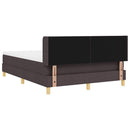 Box spring seng med hovedgærde Mørk Brun 190 x 140 cm Stof