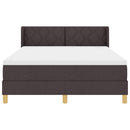 Box spring seng med hovedgærde Mørk Brun 190 x 140 cm Stof
