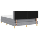 Box spring seng med hovedgærde Lysegrå 200 x 140 cm Stof