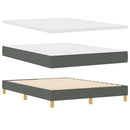 Box spring seng med hovedgærde Mørkegrå 200 x 140 cm Stof