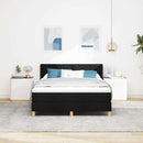 Box spring seng med hovedgærde Sort 200 x 140 cm Stof